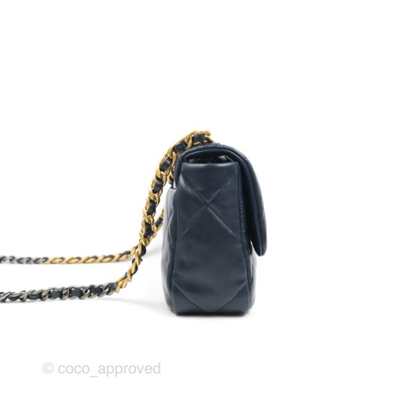 Chanel 19 Small Navy Lambskin Mixed Hardware For Discount