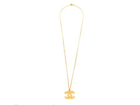 Chanel CC Necklace Gold Tone 12P For Sale