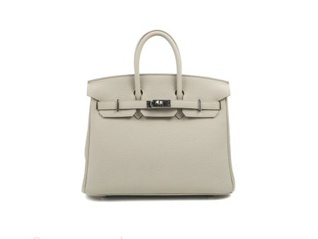  Hermes Birkin 25 Verso Perle Nata Togo Palladium Hardware Online