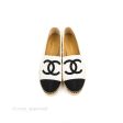 Chanel Espadrille Black White Tweed Size 39 Online Hot Sale