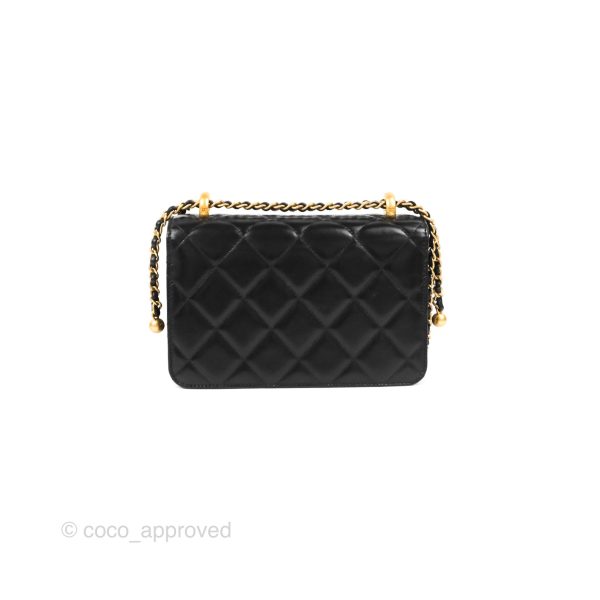 Chanel Quilted Mini Perfect Fit Adjustable Black Calfskin Aged Gold Hardware Cheap