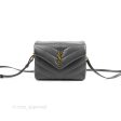 Saint Laurent Loulou Toy Quilted Leather Shoulder Bag Dark Grey Supply