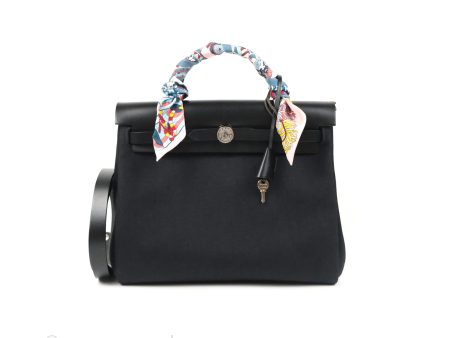 Hermès Herbag Zip 31 Retourne Black Canvas Palladium Hardware Online Hot Sale