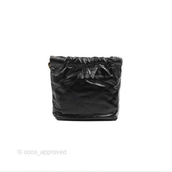 Chanel 22 Mini Bag Black Crumpled Calfskin Supply