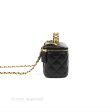 Chanel Pick Me Up Top Handle Vanity with Chain Black Lambskin Aged Gold Hardware 22S Discount