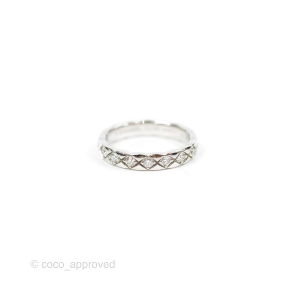 Chanel Coco Crush Ring Diamond White Gold Mini Version Size 48 Online Sale