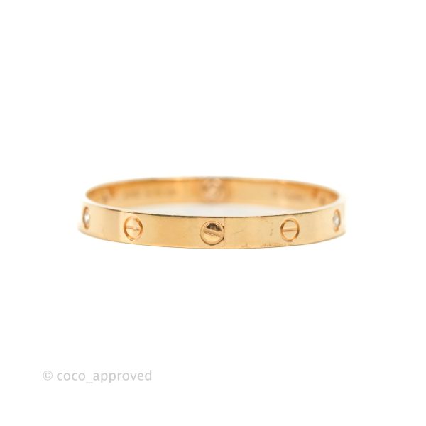 Cartier Love Bracelet 4 Diamond Rose Gold Sale