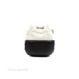 Chanel Small Gabrielle Drawstring Bag White Black Calfskin Online Sale