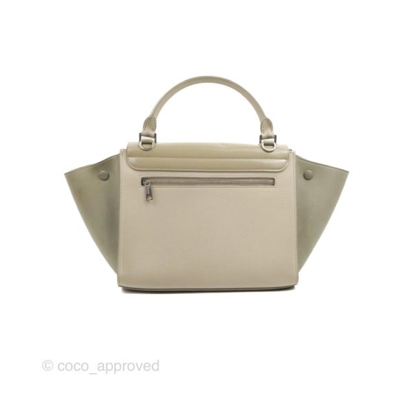 Celine Small Sleek Trapeze Beige Calfskin Patent Discount