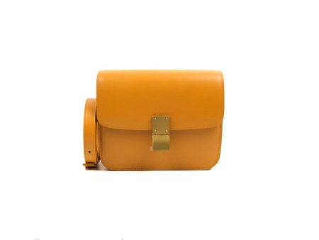 Celine Teen Classic Box Flap Sesame Calfskin Hot on Sale