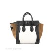 Celine Mini Luggage Bag Black White Brown Calfskin Online Sale