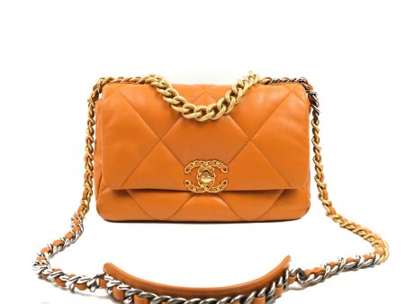 Chanel 19 Small Caramel Brown Mixed Hardware 21A Fashion