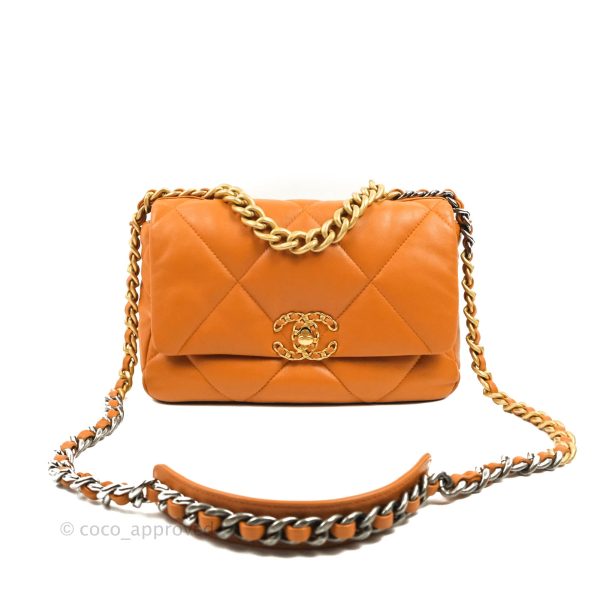 Chanel 19 Small Caramel Brown Mixed Hardware 21A Fashion