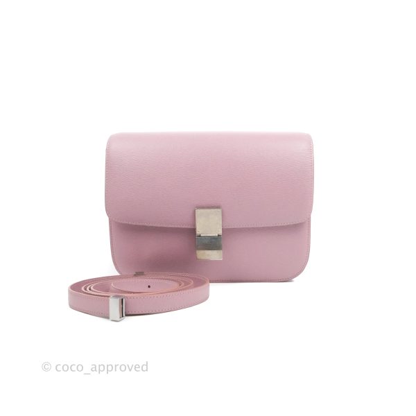 Celine Medium Classic Box Flap Lilac Pink Liege Calfskin Discount