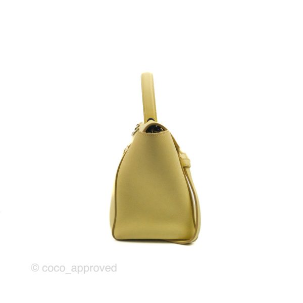 Celine Micro Belt Bag Yellow Grained Calfskin Silver Hardware on Sale