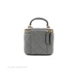 Chanel Mini Top Handle Vanity With Chain Dark Grey Lambskin Gold Hardware Fashion