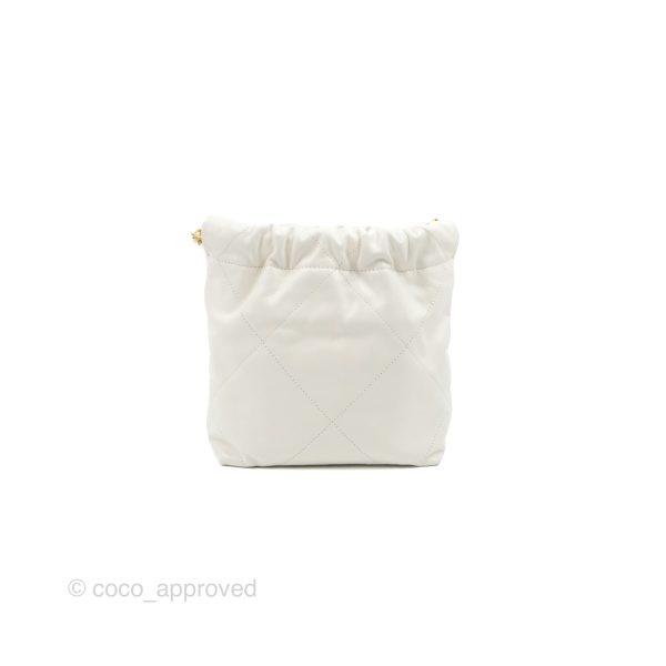 Chanel 22 Mini Bag White Crumpled Calfskin For Cheap