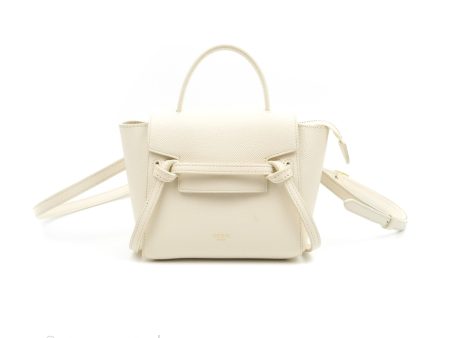 Celine Pico Belt Bag White Grained Calfskin Gold Hardware Cheap