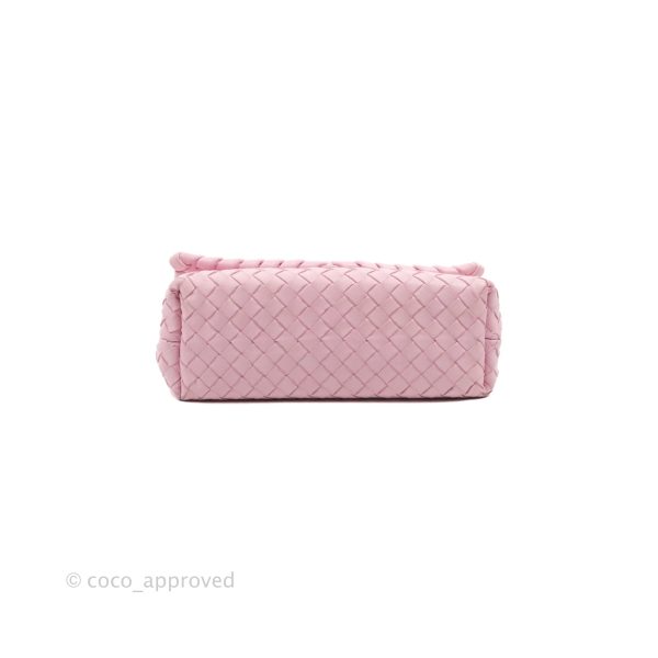 Bottega Veneta Baby Nappa Intrecciato Olimpia Shoulder Bag Pink Online Hot Sale