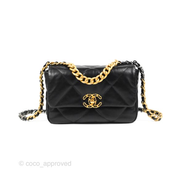 Chanel 19 Small Black Mixed Hardware For Sale