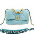 Chanel 19 Small Blue Denim Mixed Hardware Fashion