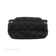 Chanel Black Jersey Bubble Quilt Accordion Flap Bag Silver Hardware Online now