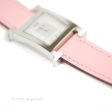 Hermès Heure H Watch Rose Sakura Swift Palladium Hardware Online Hot Sale