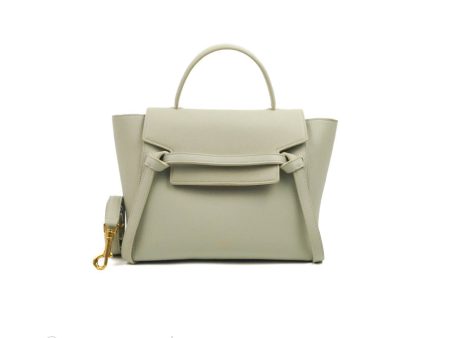 Celine Micro Belt Bag Light Khaki Grained Calfskin Silver Hardware Cheap