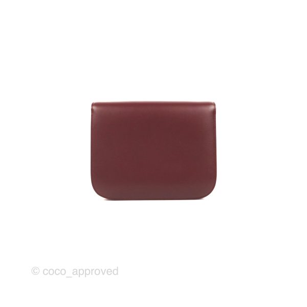 Celine Medium Classic Box Flap Burgundy Calfskin Online now