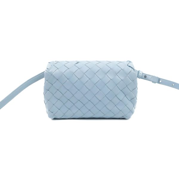 Bottega Veneta Intrecciato Mini Crossbody Bag Light Blue on Sale