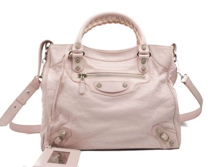 Balenciaga Velo Bag Pale Pink Silver Hardware For Discount