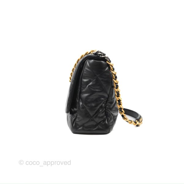 Chanel 19 Maxi Flap Bag Black Goatskin Mixed Hardware Sale