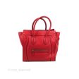 Celine Mini Luggage Bag Red Calfskin Hot on Sale