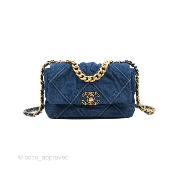 Chanel 19 Small Denim Mixed Hardware Online