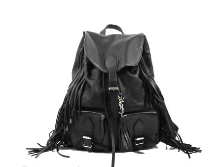 Saint Laurent Festival Fringe Backpack Black Calfskin Online Hot Sale