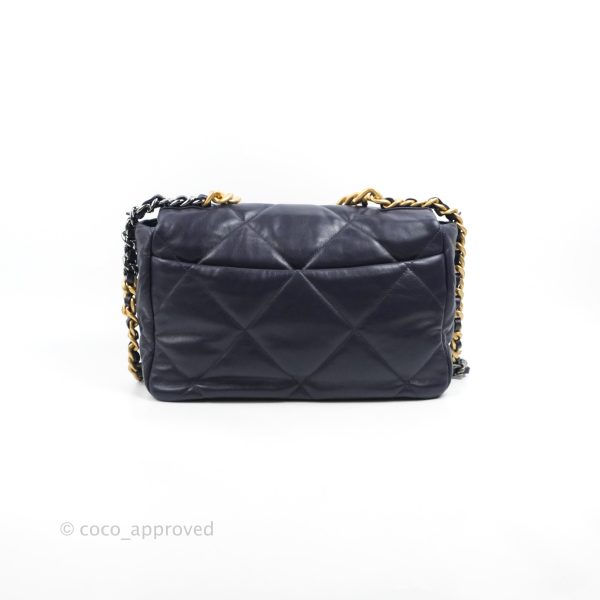 Chanel 19 Medium Dark Purple Mixed Hardware Online