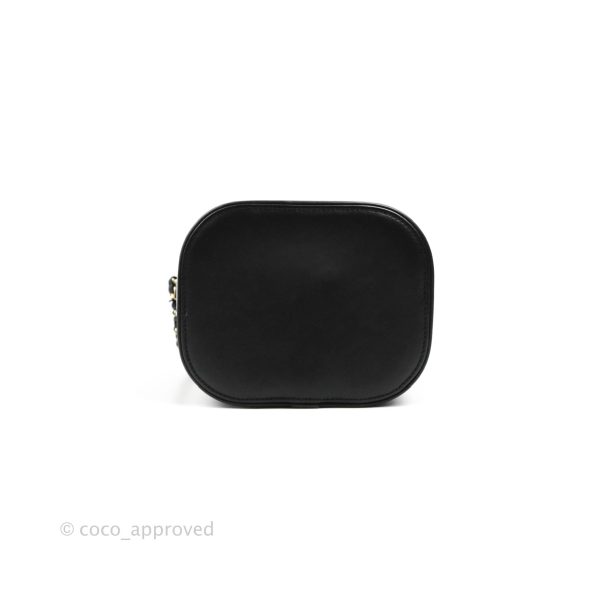 Chanel CC Mania Vanity Case Black Lambskin Gold Hardware Fashion