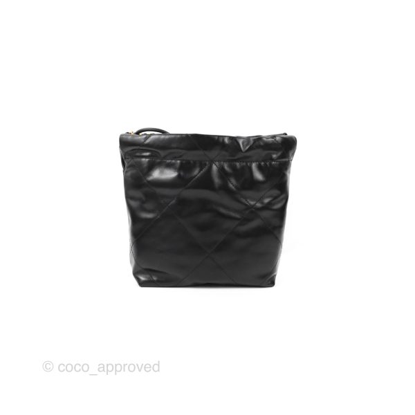 Chanel 22 Mini Bag Black Shiny Crumpled Calfskin Discount