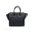 Celine Mini Luggage Bag Navy Black Tweed For Cheap