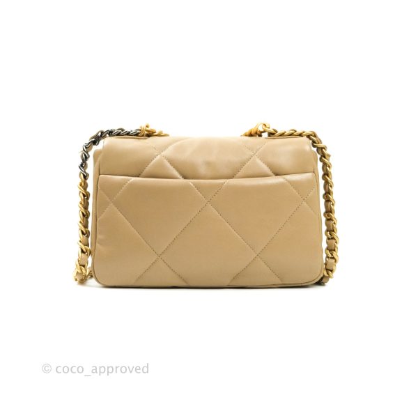 Chanel 19 Small Dark Beige Mixed Hardware Online Sale