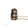 Chanel 19 Small Tweed Houndstooth Black Beige Mixed Hardware Fashion