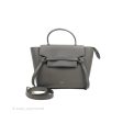 Celine Micro Belt Bag Grey Grained Calfskin Gold Hardware For Cheap