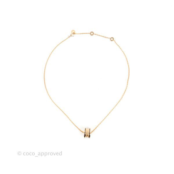 Bvlgari Zero1 Necklace Black Ceramic 18K Rose Gold on Sale