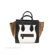 Celine Mini Luggage Bag Black White Brown Calfskin Online Sale