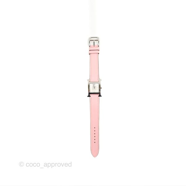 Hermès Heure H Watch Rose Sakura Swift Palladium Hardware Online Hot Sale