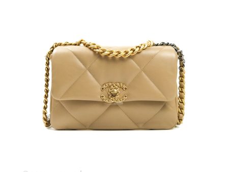 Chanel 19 Small Dark Beige Mixed Hardware Online Sale