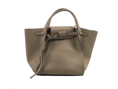 Celine Small Big Bag Light Taupe Supple Grained Leather Silver Hardware For Sale