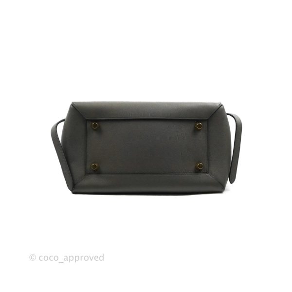 Celine Mini Belt Bag Grey Grained Calfskin Gold Hardware Discount