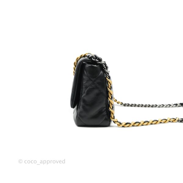 Chanel 19 Small Black Goatskin Mixed Hardware 20S Fashion