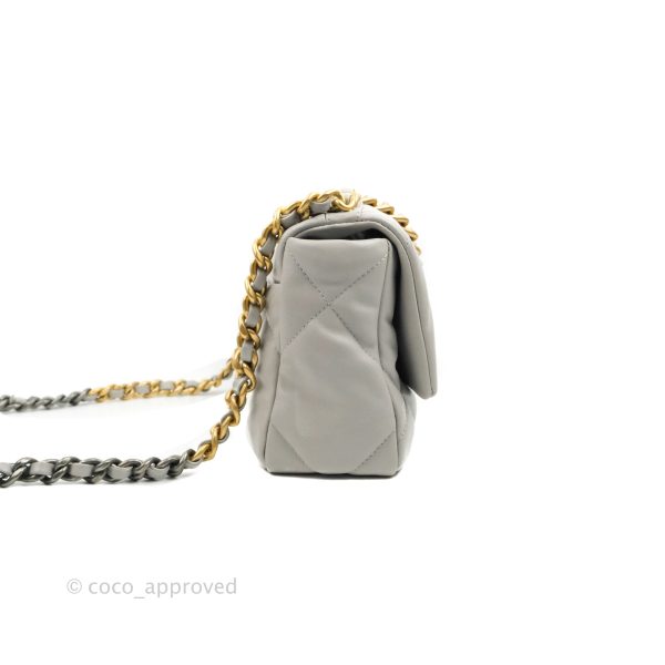 Chanel 19 Small Grey Mixed Hardware 21A Fashion